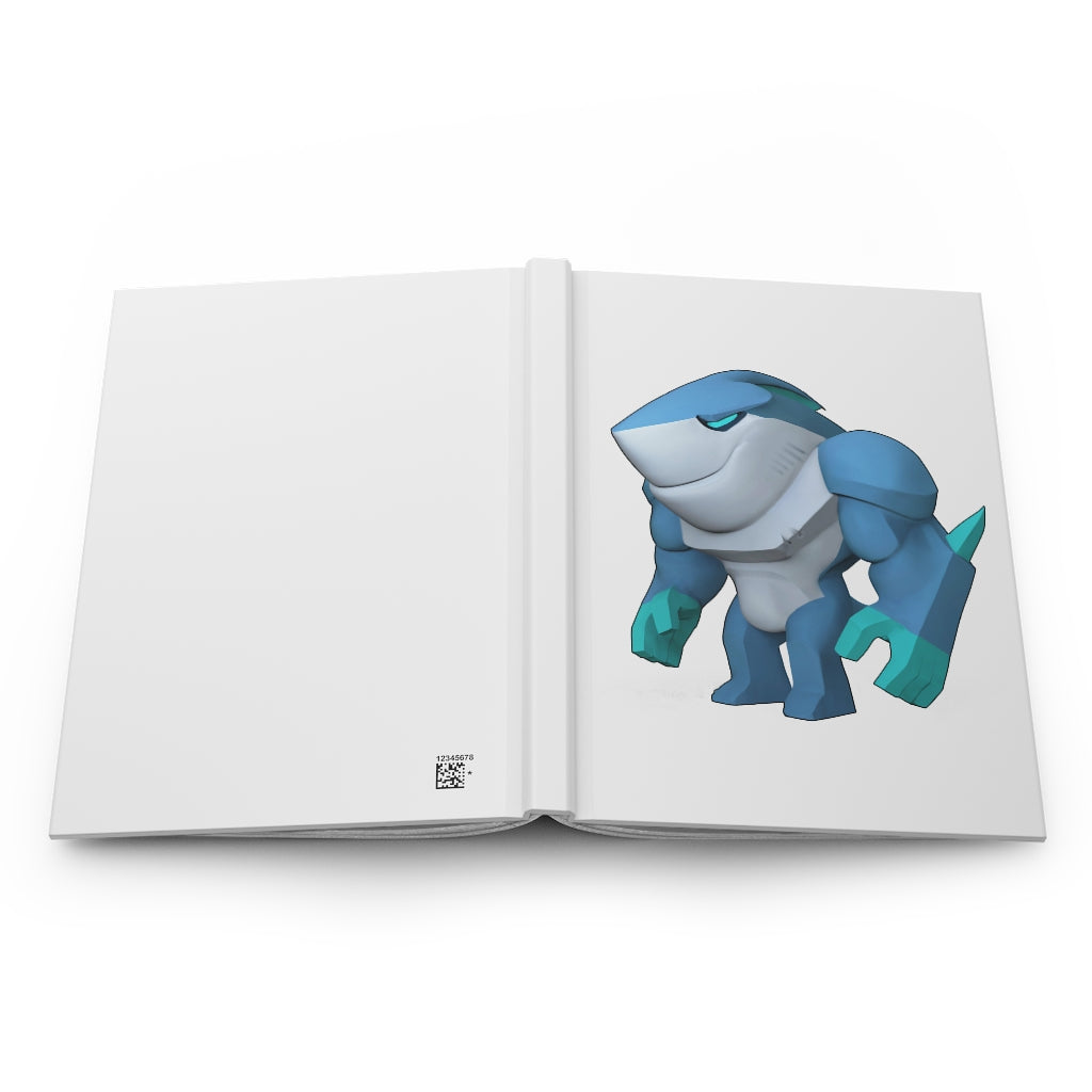 Ice Shark Hardcover Journal with matte finish, customizable covers, and lined pages, perfect for stylish journaling.