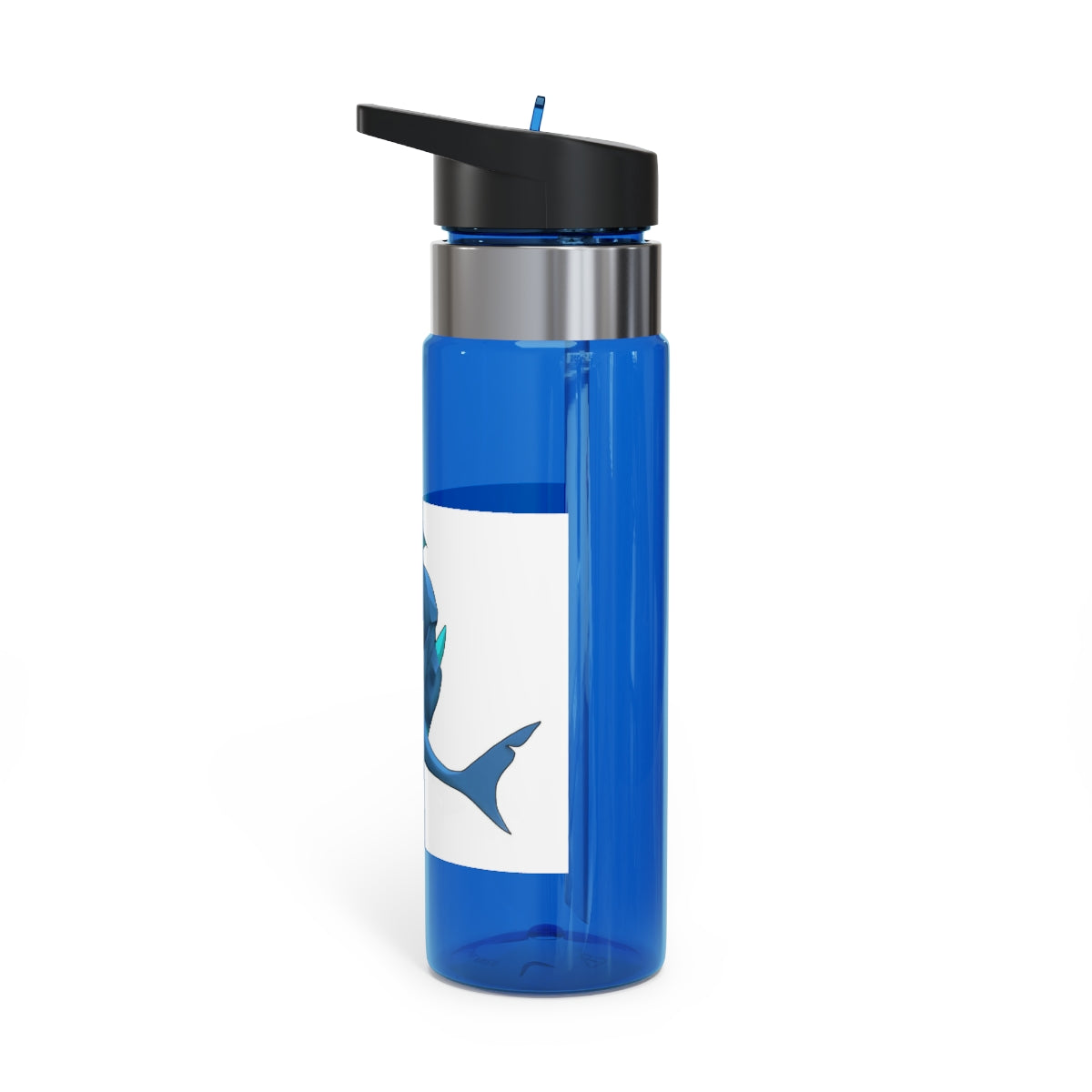 Ice Shark Kensington Tritan™ Sport Bottle in vibrant colors with a carabiner hook, showcasing its durable design and spill-resistant lid.