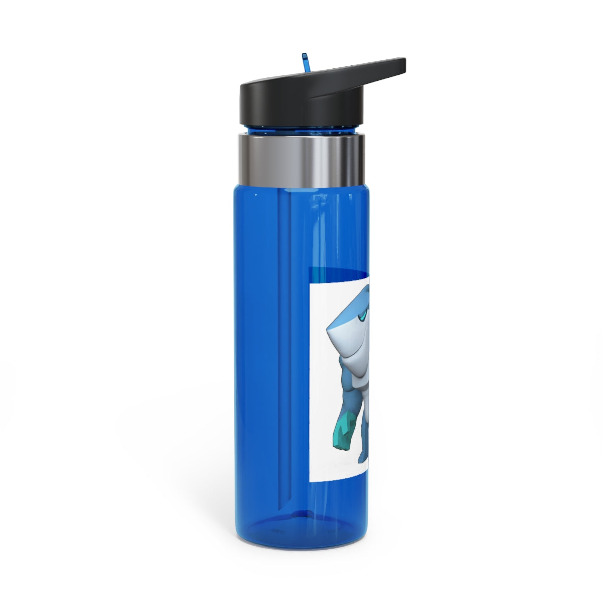 Ice Shark Kensington Tritan™ Sport Bottle in vibrant colors with a carabiner hook, showcasing its 20oz capacity and spill-resistant lid.