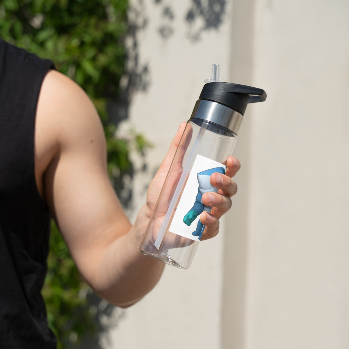 Ice Shark Kensington Tritan™ Sport Bottle in vibrant colors with a carabiner hook, showcasing its 20oz capacity and spill-resistant lid.