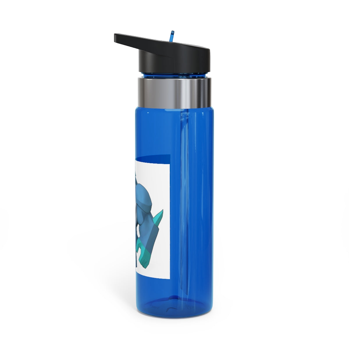 Ice Shark Kensington Tritan™ Sport Bottle in vibrant colors with a carabiner hook, showcasing its 20oz capacity and spill-resistant lid.