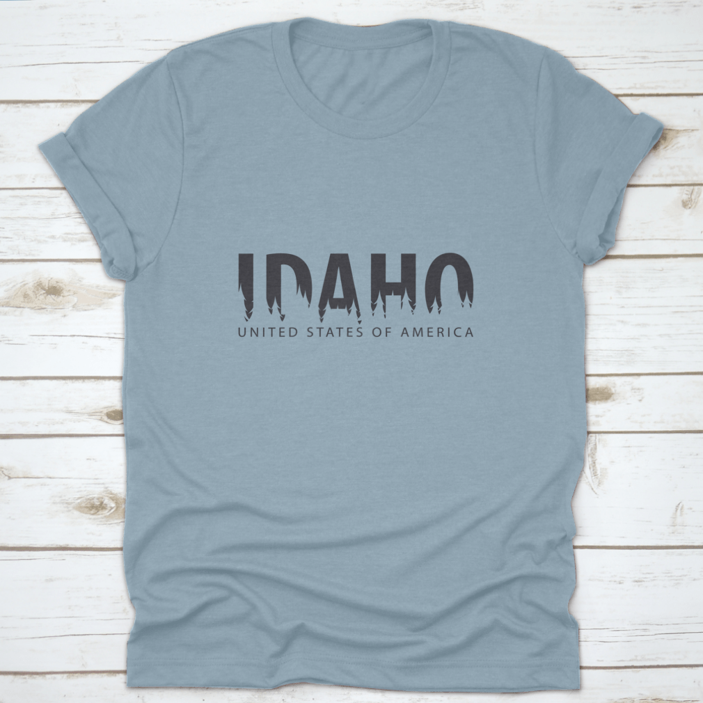 Idaho City T-shirt featuring a silhouette design, made from 100% cotton, showcasing comfort and style.