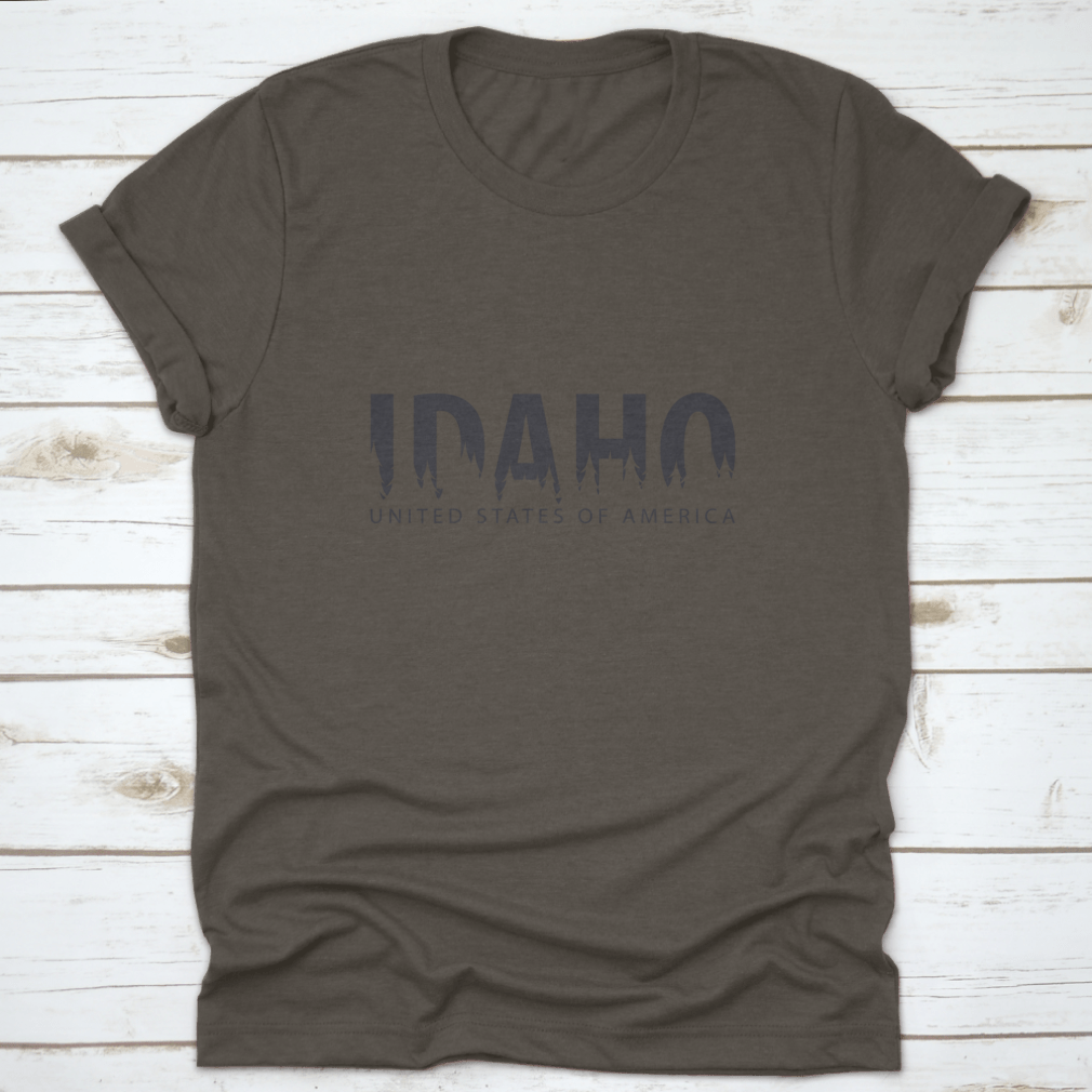 Idaho City T-shirt featuring a silhouette design, made from 100% cotton, showcasing comfort and style.