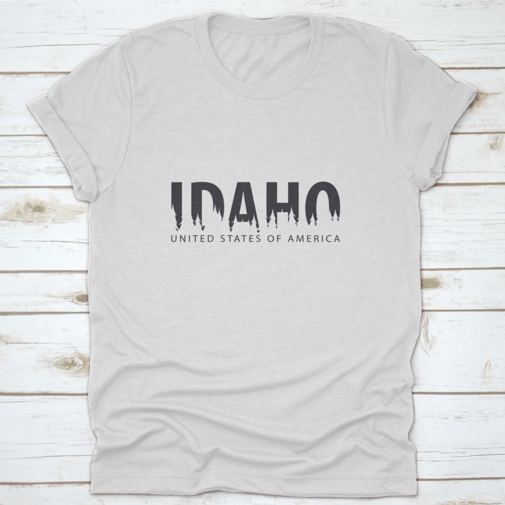 Idaho City T-shirt featuring a silhouette design, made from 100% cotton, showcasing comfort and style.