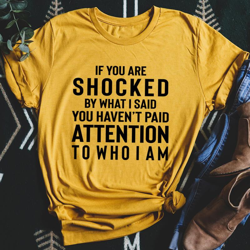 A stylish t-shirt featuring the phrase 'If You Are Shocked By What I Said', made from soft cotton with double stitching.