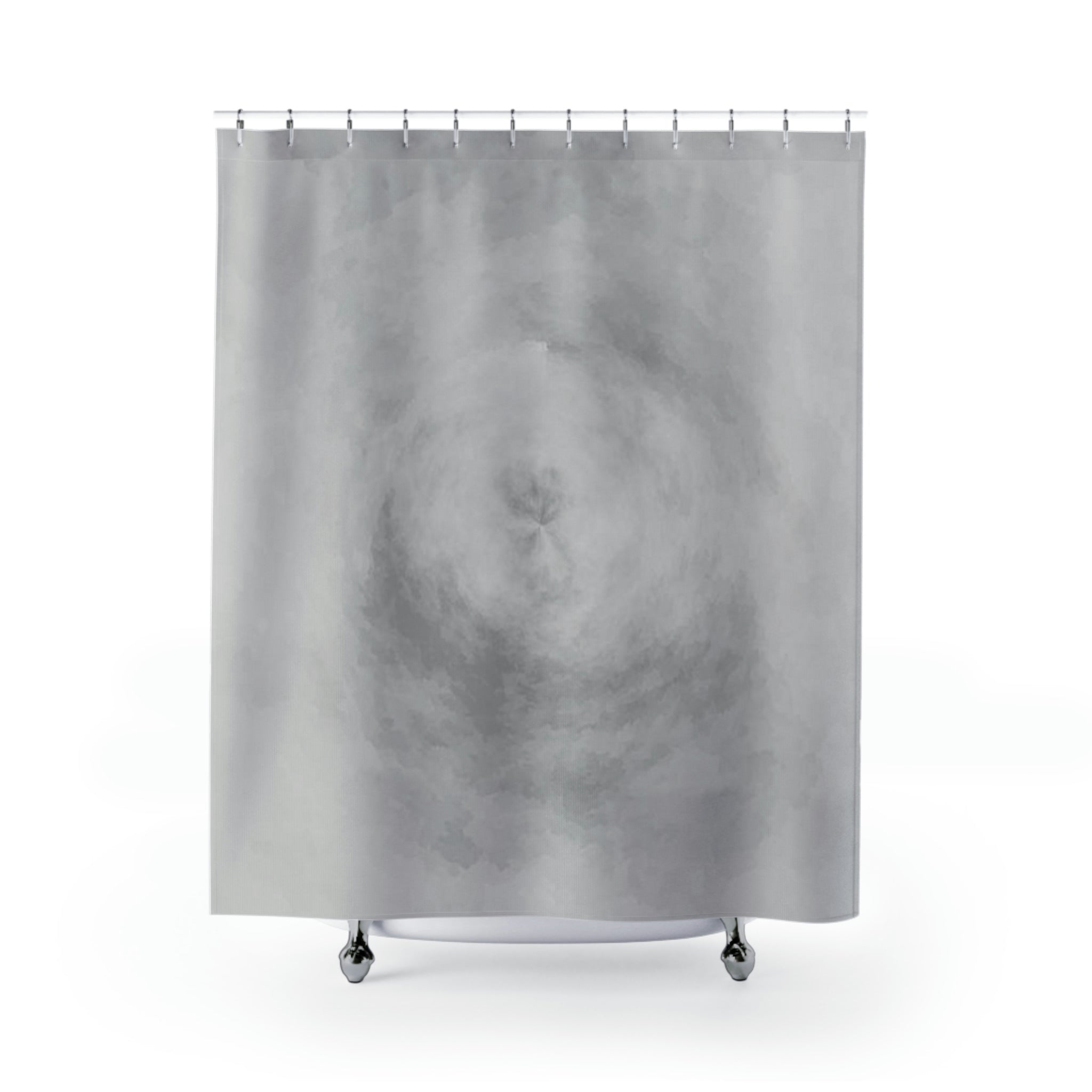 A vibrant Illusion Shower Curtain showcasing unique designs, made from durable polyester, enhancing bathroom decor.