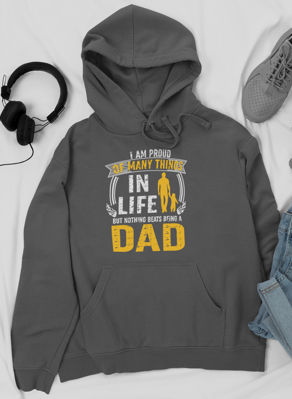 I'm Proud Of Many Things In Life Hoodie featuring a cozy fleece lining and adjustable hood, designed by top artists.