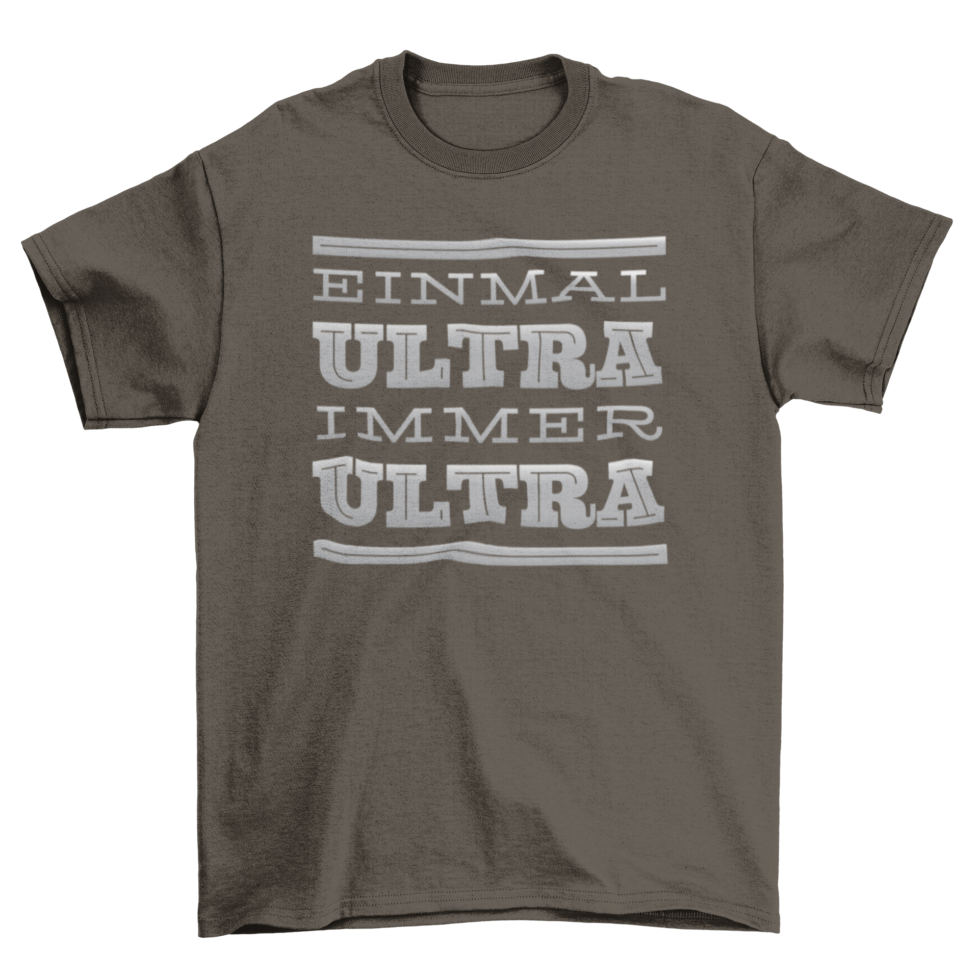 Immer Ultra t-shirt featuring a German quote design, perfect for ultra runners.