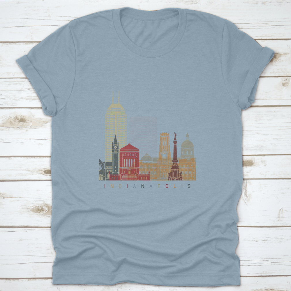 A beautifully designed Indianapolis Skyline Poster showcasing the city's iconic architecture in vibrant colors.