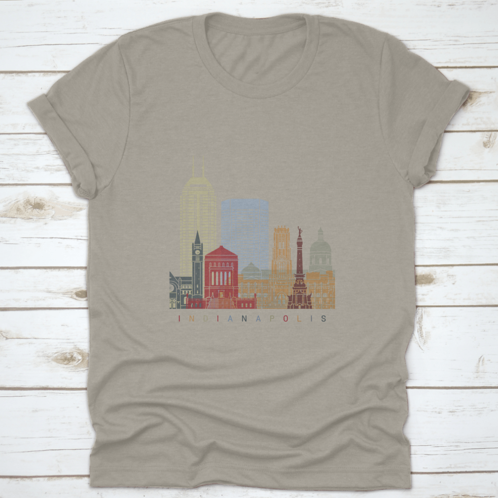 A beautifully designed Indianapolis Skyline Poster showcasing the city's iconic architecture in vibrant colors.