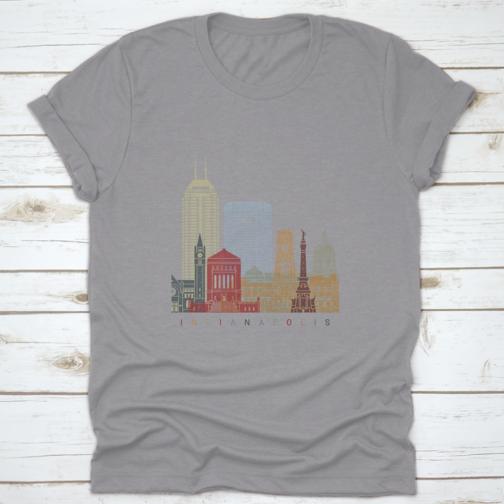 A beautifully designed Indianapolis Skyline Poster showcasing the city's iconic architecture in vibrant colors.