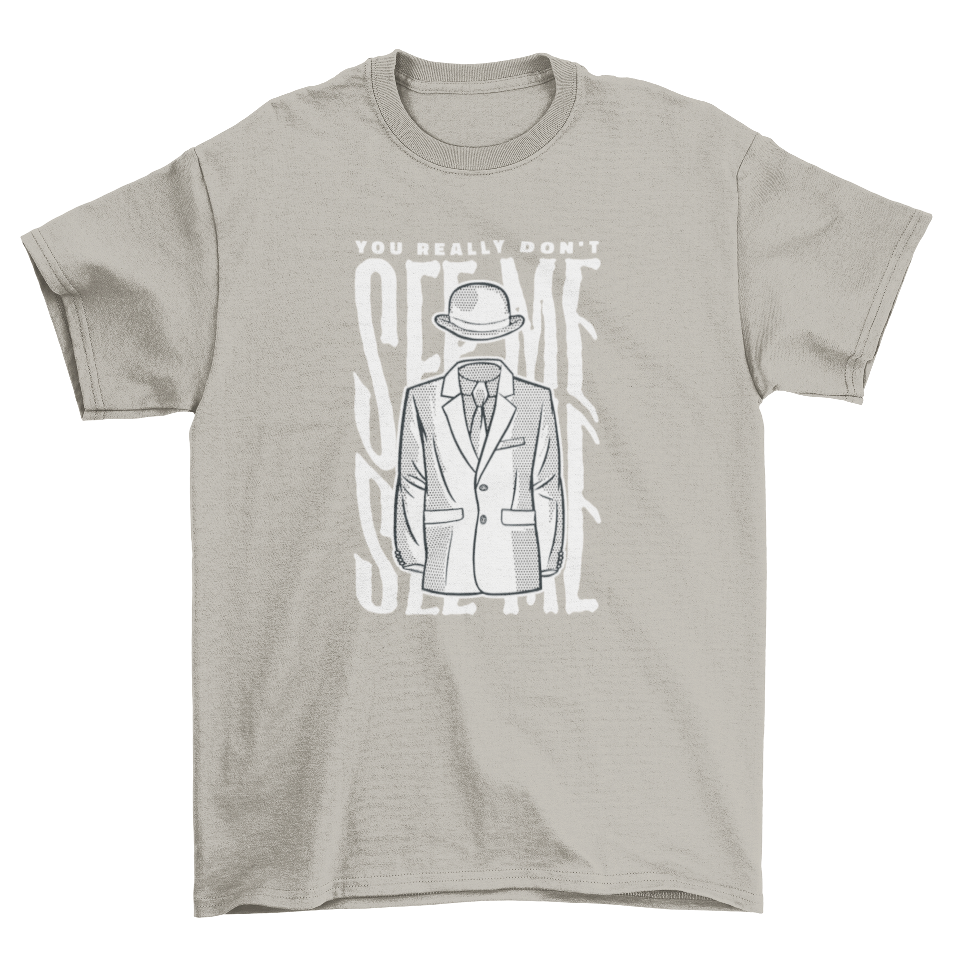 Invisible Man T-shirt featuring a suit and hat design with the quote 'You don't really see me'.