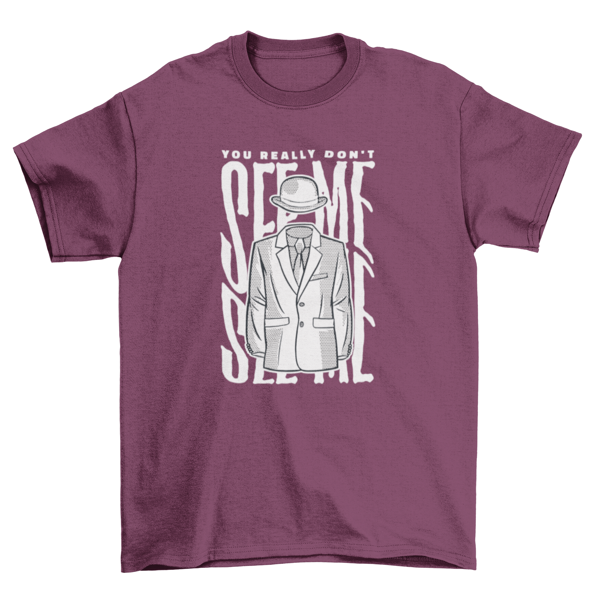 Invisible Man T-shirt featuring a suit and hat design with the quote 'You don't really see me'.