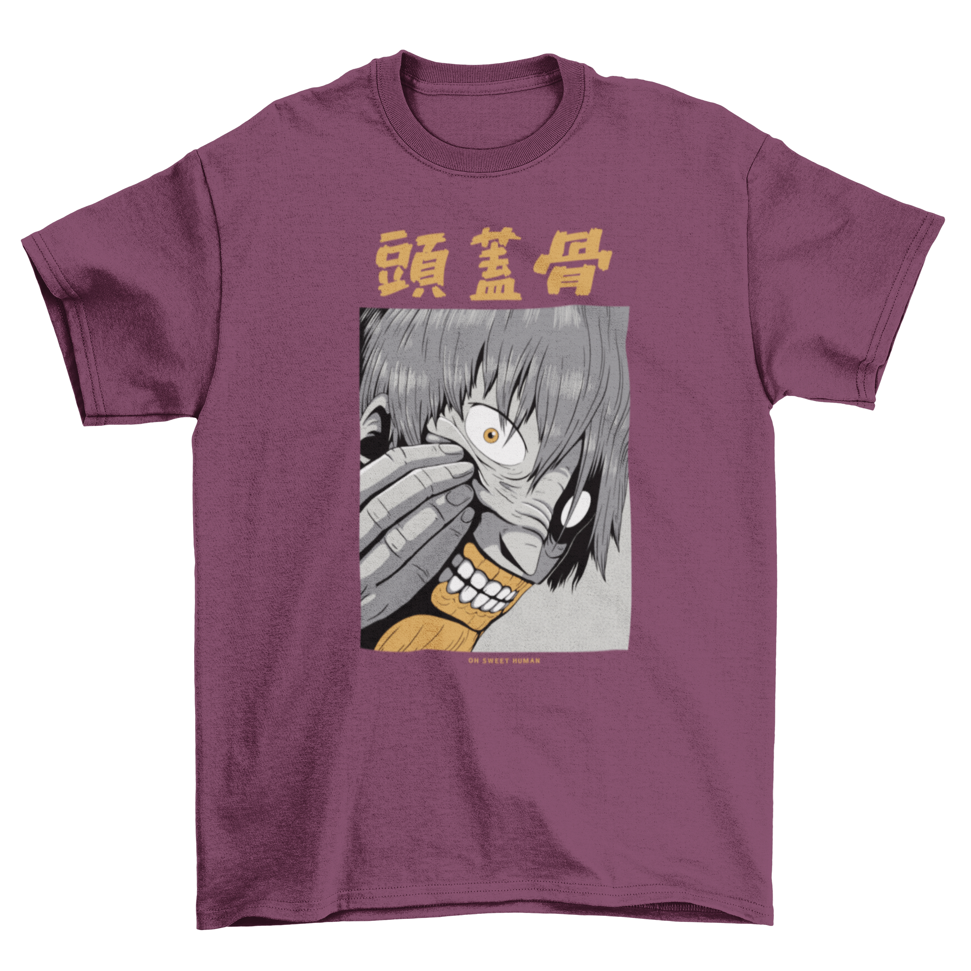 Japanese Dark Creepy Horror anime monster T-shirt featuring a spooky design perfect for Halloween.