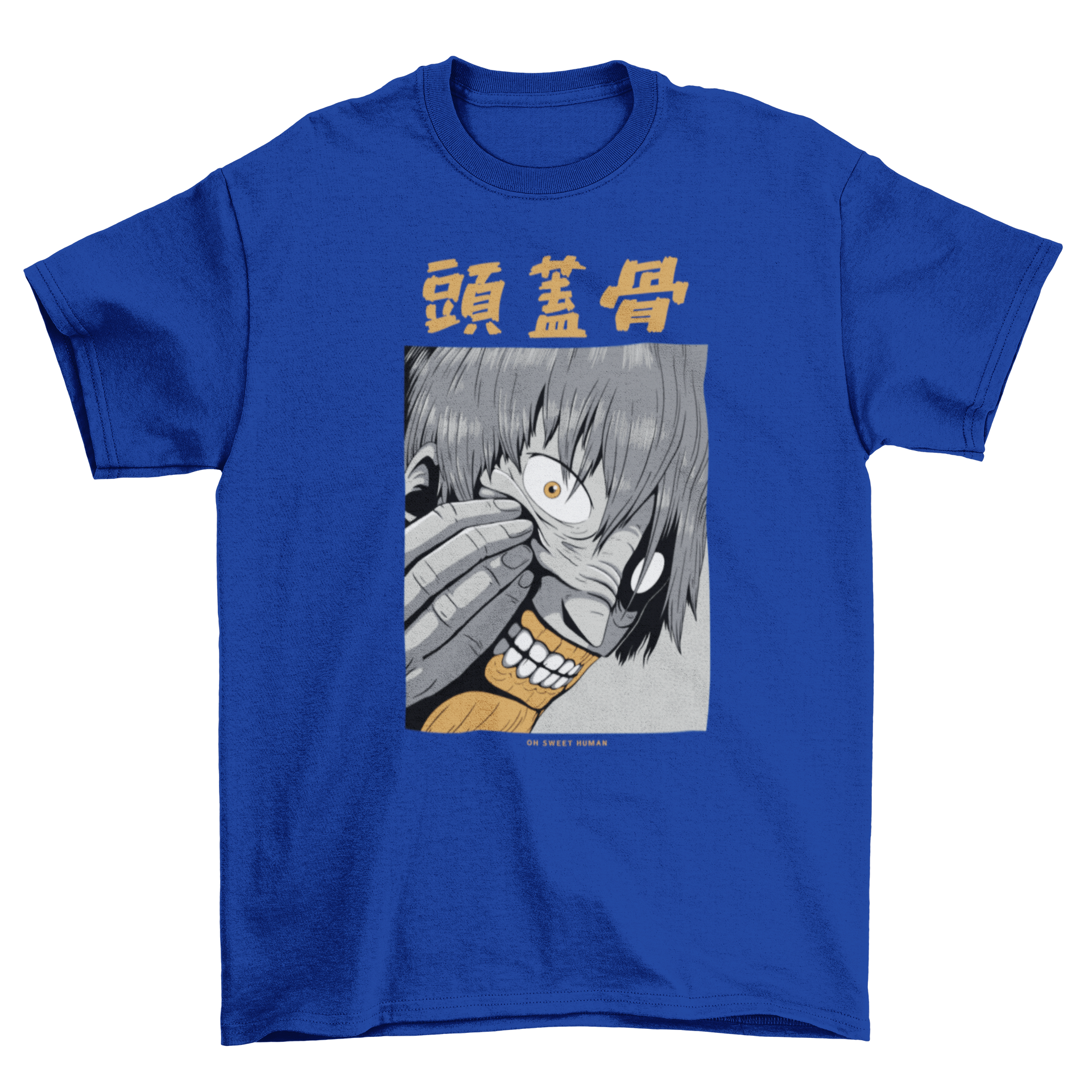 Japanese Dark Creepy Horror anime monster T-shirt featuring a spooky design perfect for Halloween.