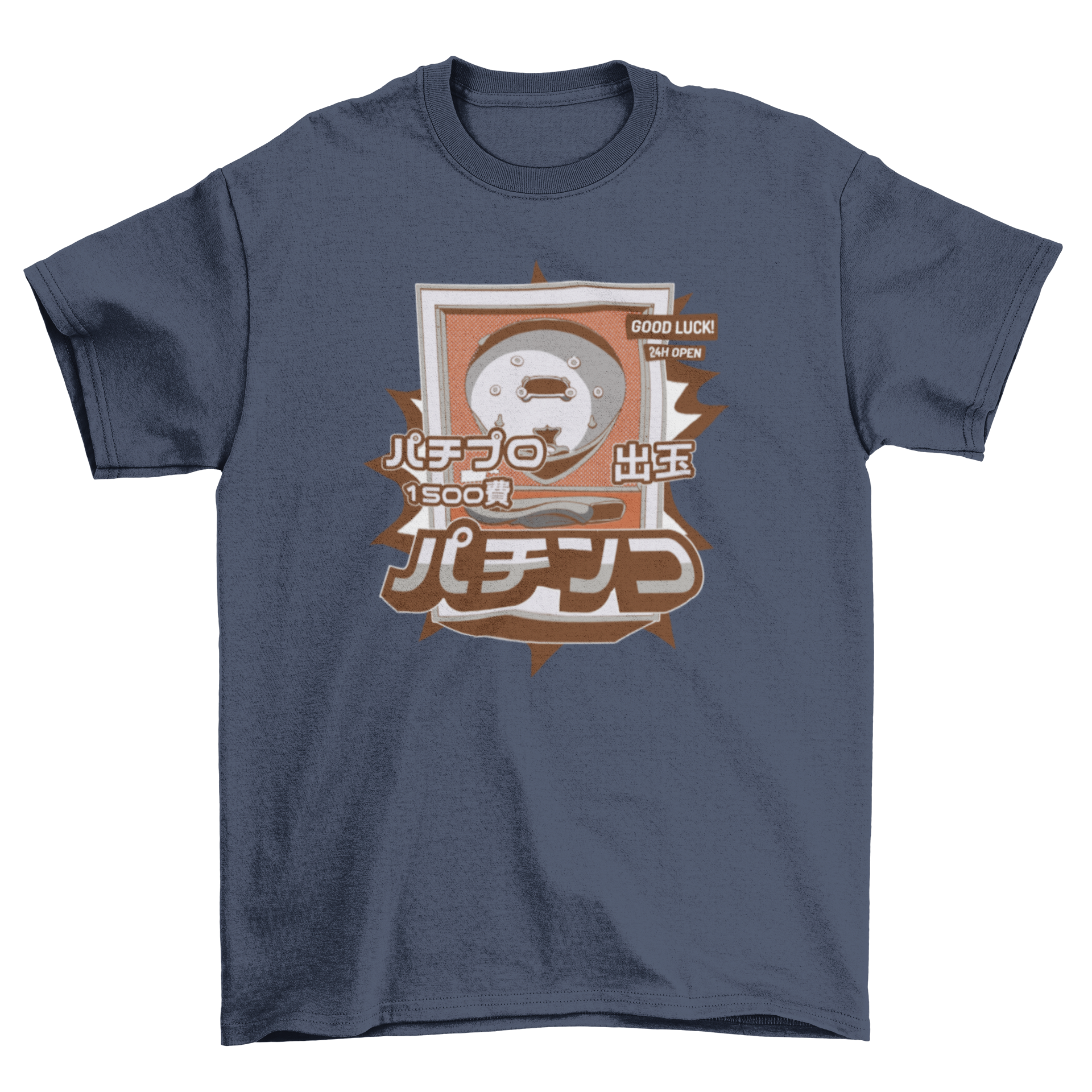 Japanese slot machine prize casino retro t-shirt featuring vibrant graphics and a stylish design.