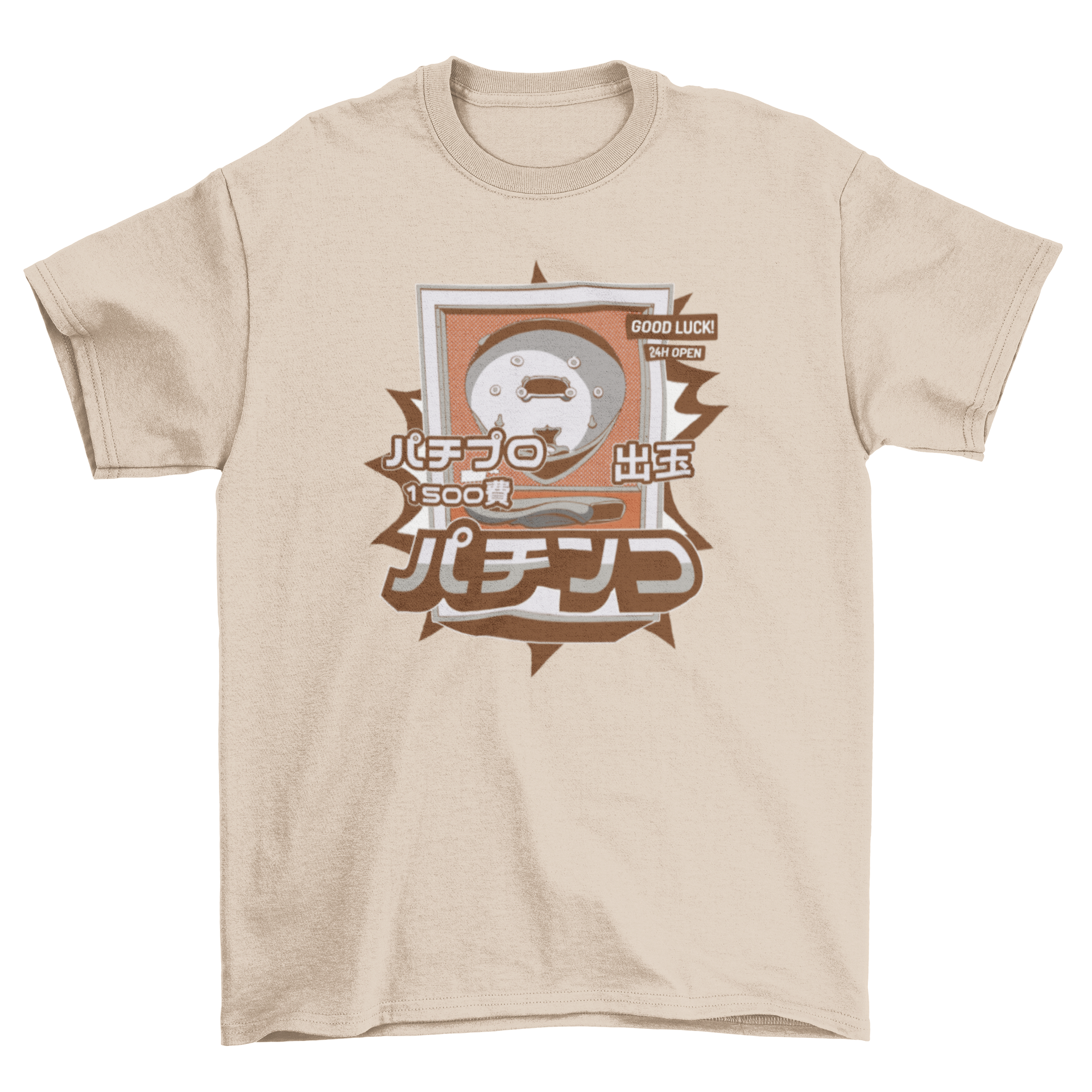 Japanese slot machine prize casino retro t-shirt featuring vibrant graphics and a stylish design.