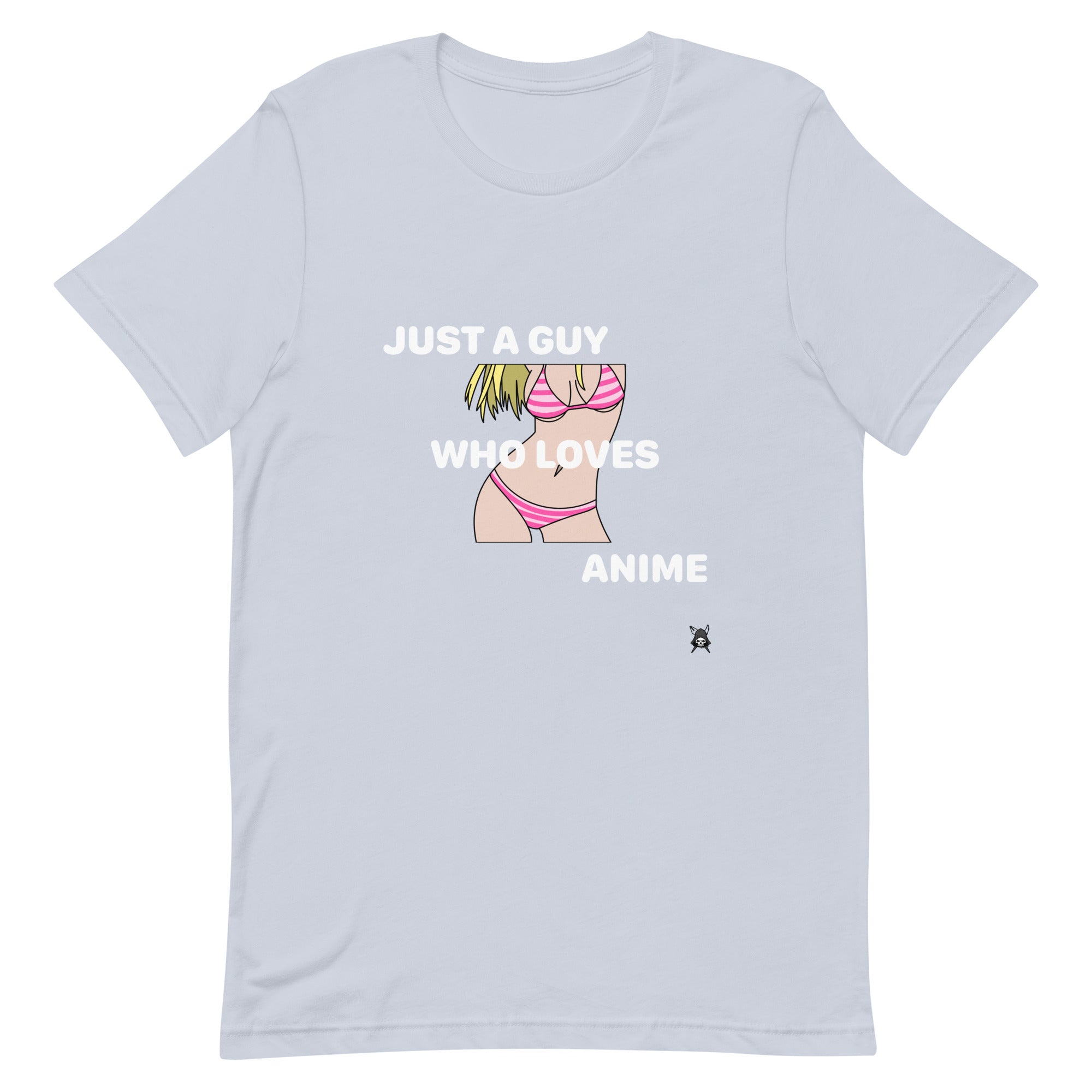 A soft and lightweight Just A Guy Who Loves Anime T-Shirt featuring a vibrant anime-themed design, perfect for fans.