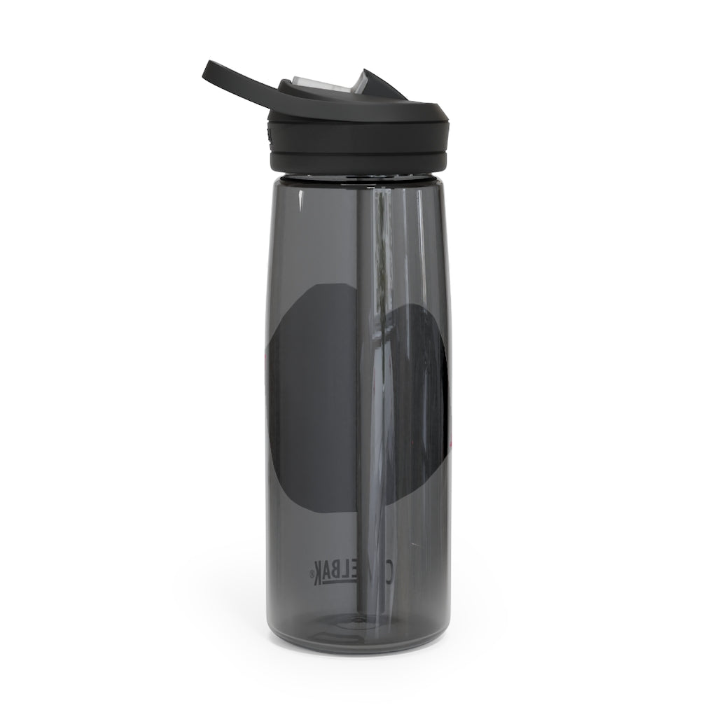 Kiss Me CamelBak Eddy® Water Bottle in 20oz and 25oz sizes, showcasing its durable Tritan™ material and spill-proof design.