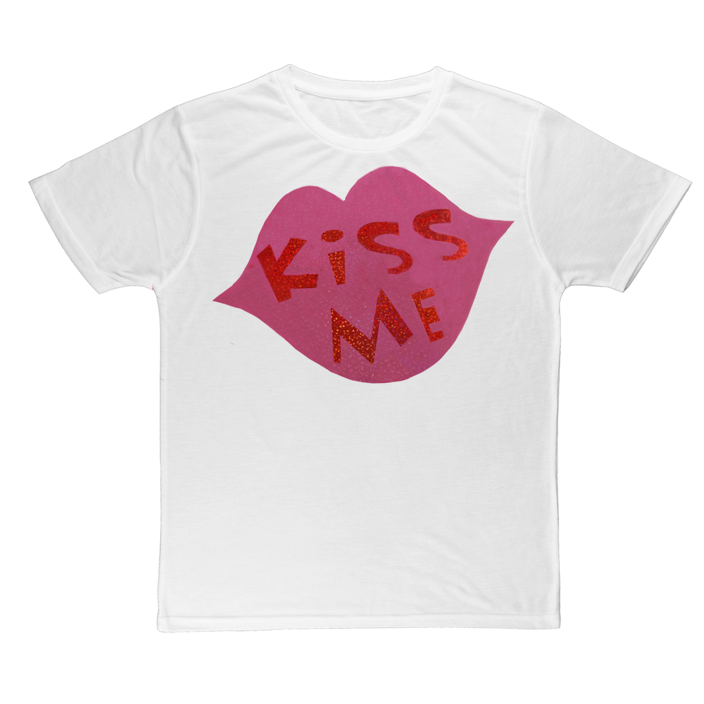 KissMe Classic Sublimation Adult T-Shirt in various colors, showcasing its soft polyester fabric and vibrant print potential.