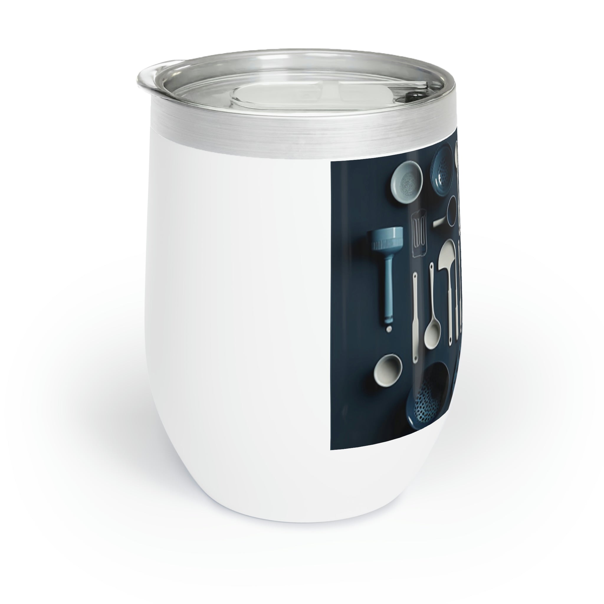 A sleek stainless steel wine tumbler with double insulation, designed for temperature retention and personalization, perfect for enjoying beverages.