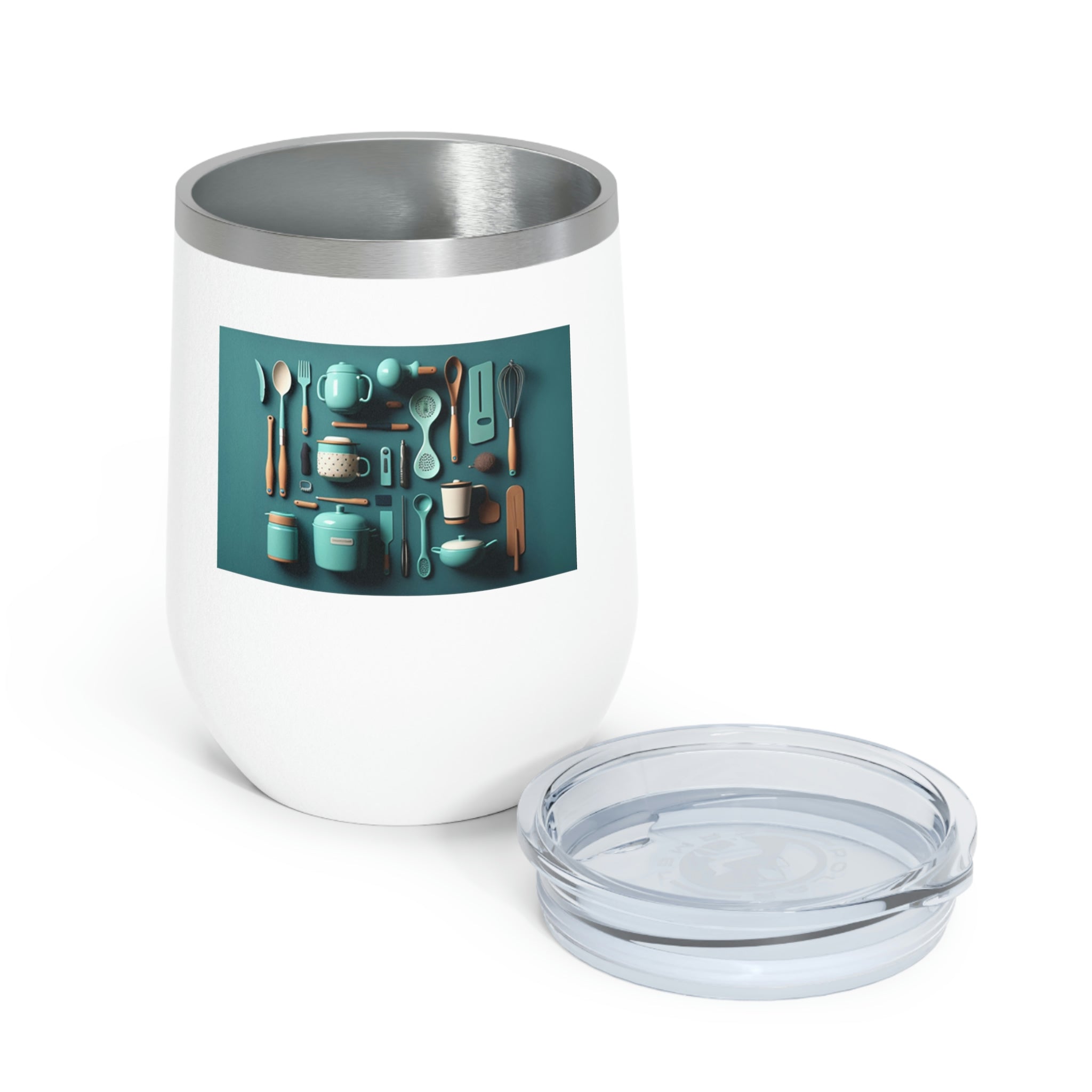 Stylish Kitchen Utensils Wine Tumbler with clear lid and double insulation, perfect for hot and cold beverages.