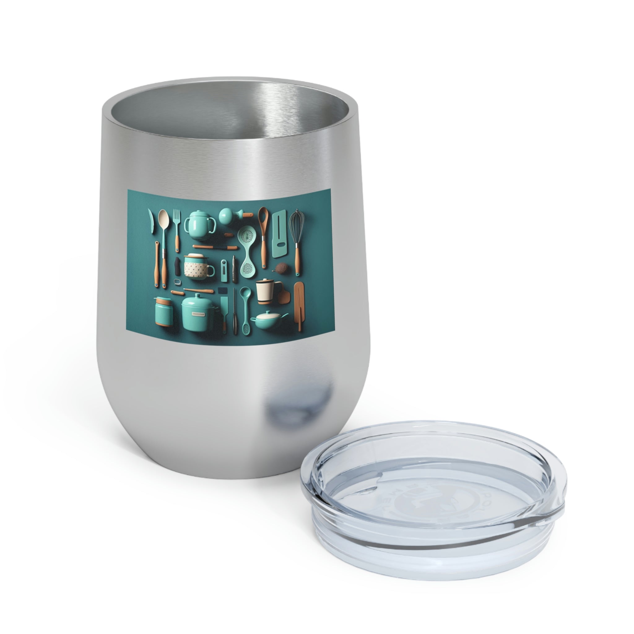 Stylish Kitchen Utensils Wine Tumbler with clear lid and double insulation, perfect for hot and cold beverages.