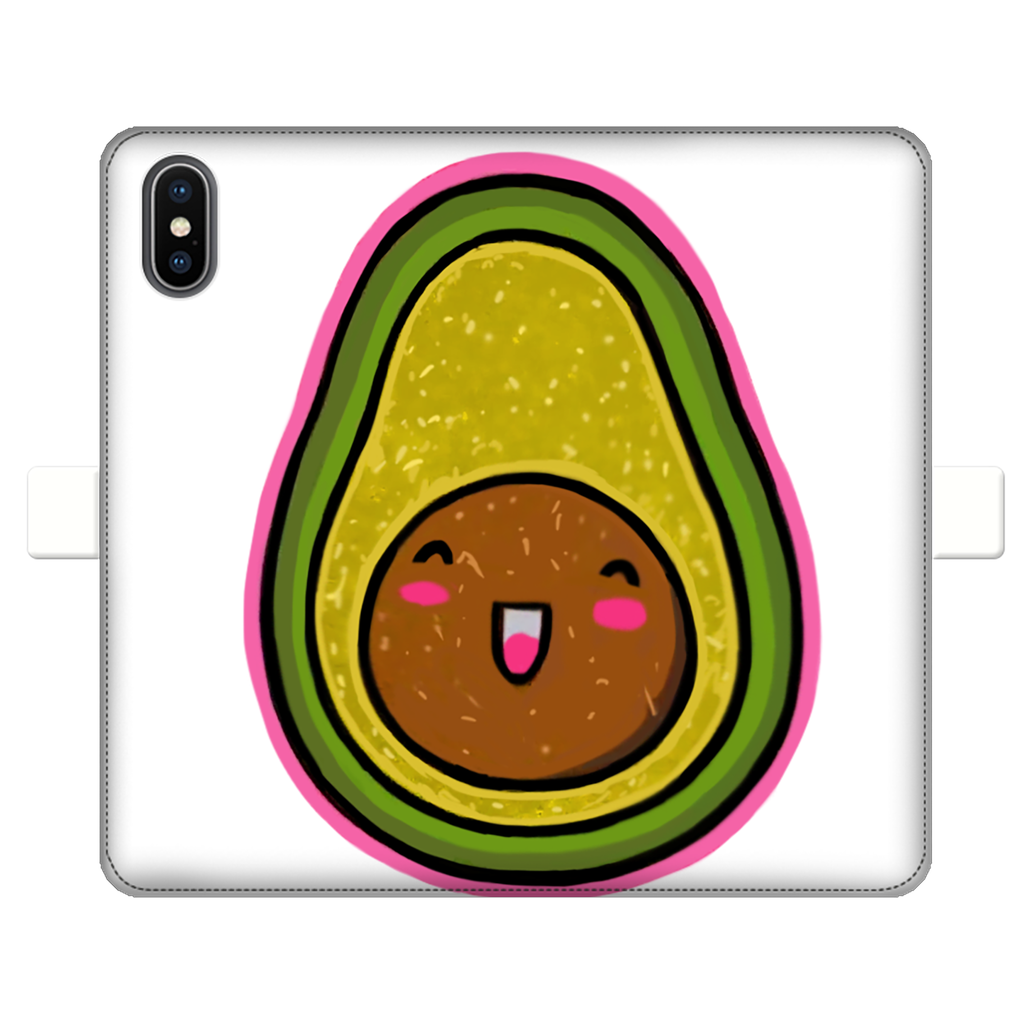 Kiwi Fully Printed Wallet Cases featuring vibrant designs, magnetic closure, and faux leather material, suitable for iPhone and Samsung models.