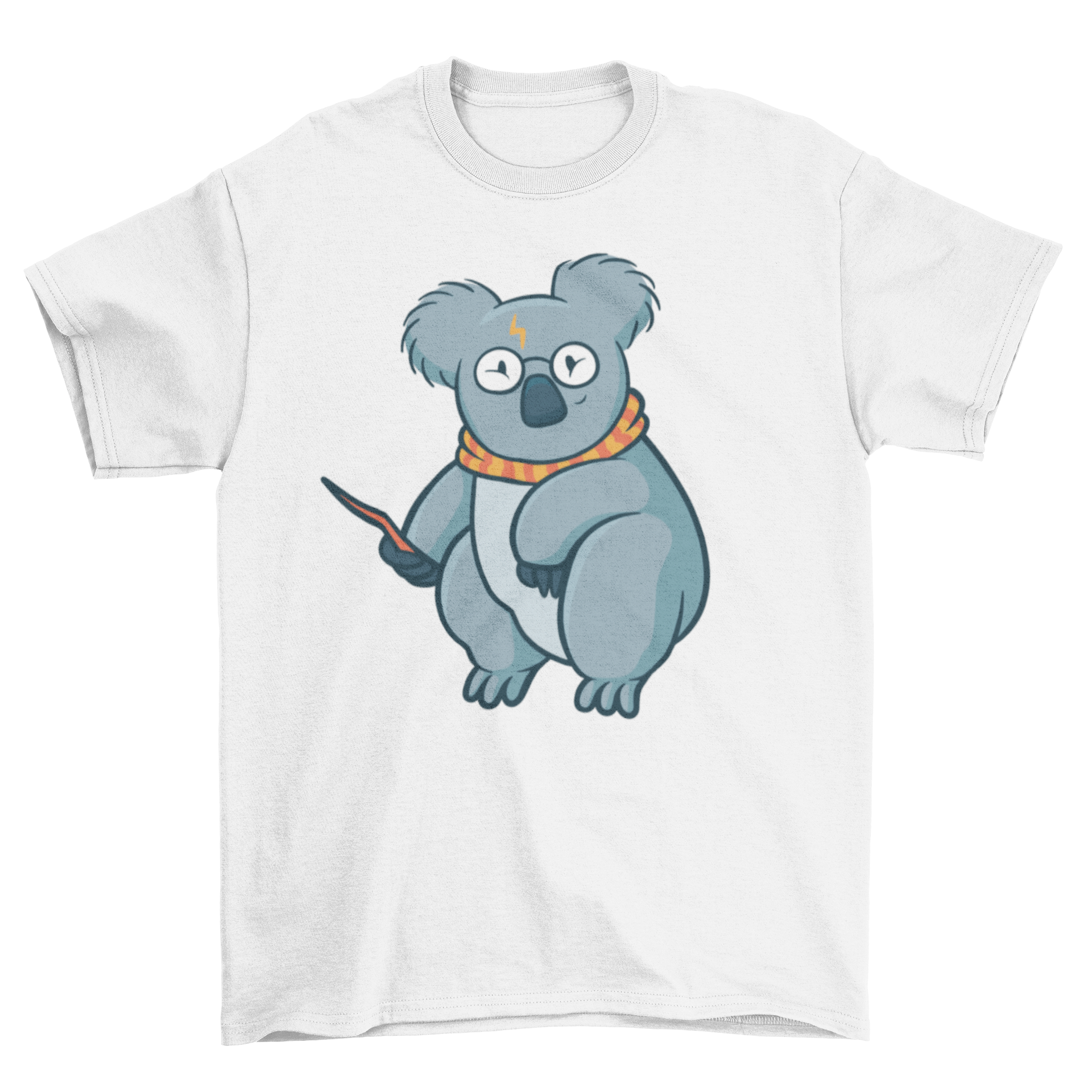 A playful t-shirt featuring a koala magician holding a magic wand, perfect for animal lovers.