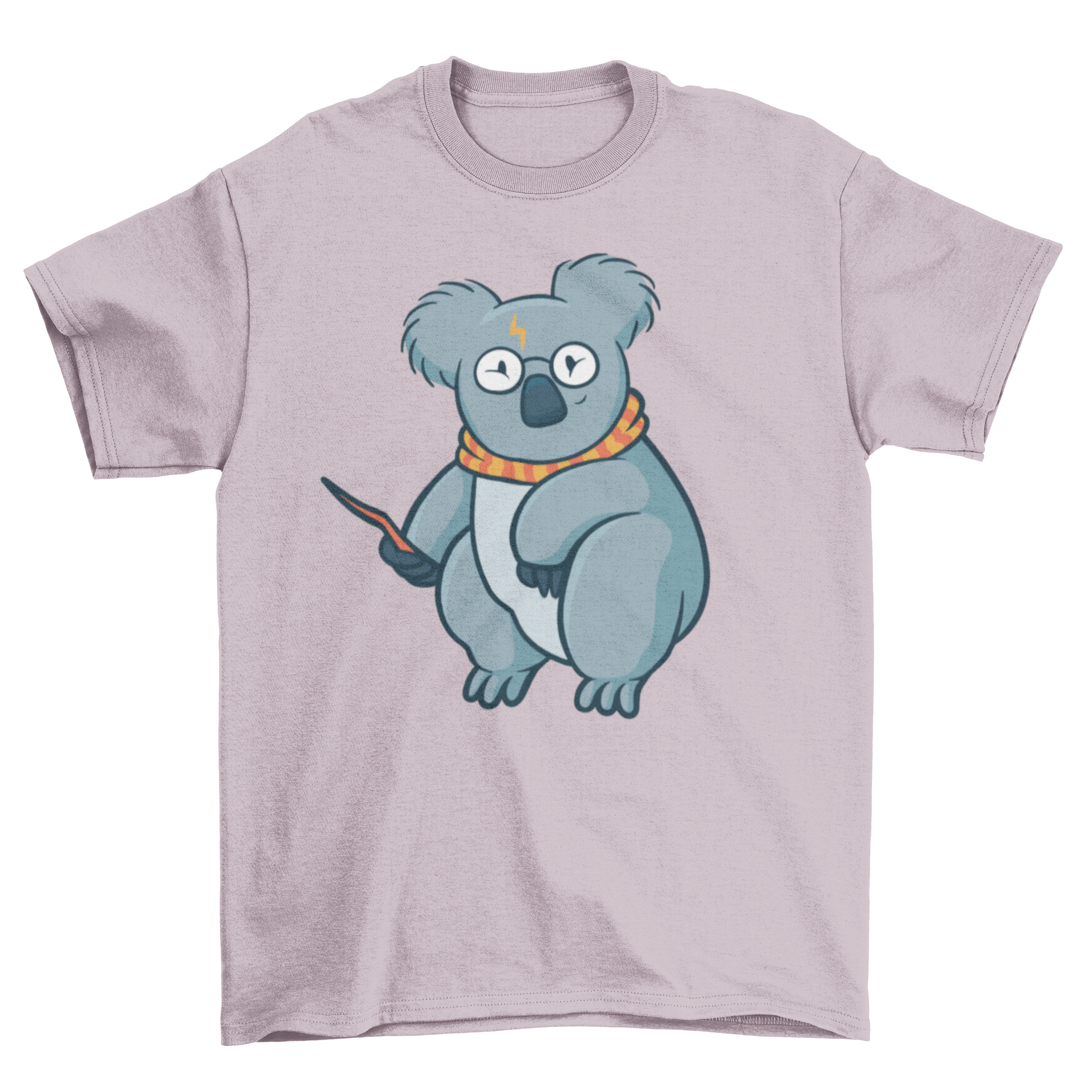 A playful t-shirt featuring a koala magician holding a magic wand, perfect for animal lovers.