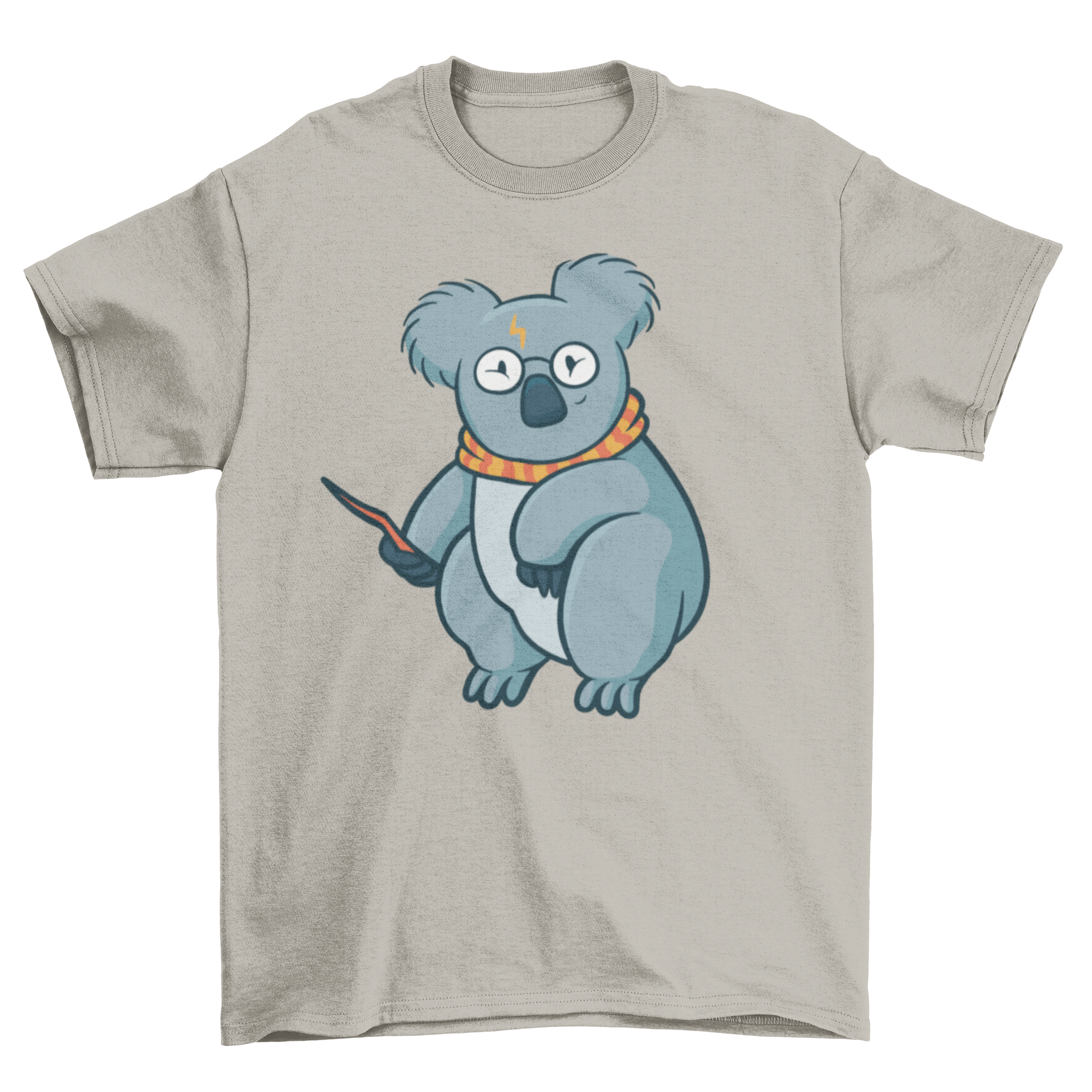 A playful t-shirt featuring a koala magician holding a magic wand, perfect for animal lovers.