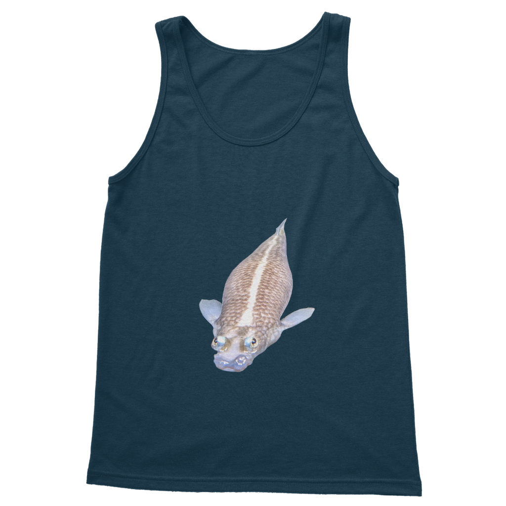 Koi Fish Classic Adult Vest Top featuring a stylish unisex design with comfortable straps and rib knit trim.