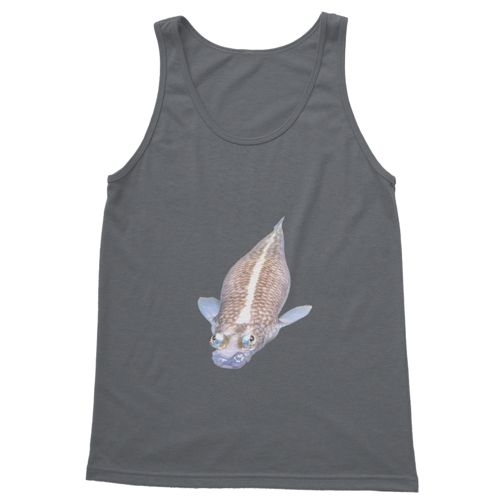 Koi Fish Classic Adult Vest Top featuring a stylish unisex design with comfortable straps and rib knit trim.