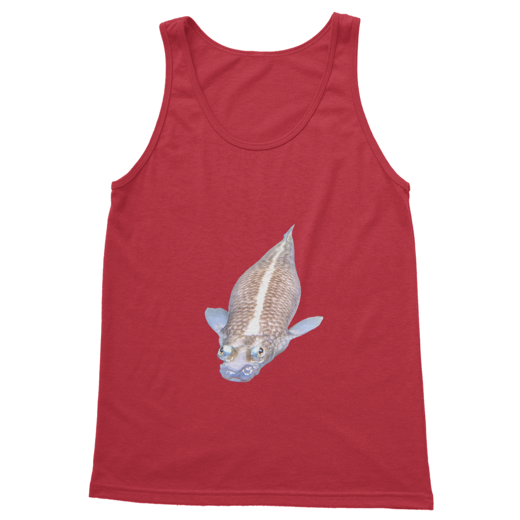 Koi Fish Classic Adult Vest Top featuring a stylish unisex design with comfortable straps and rib knit trim.