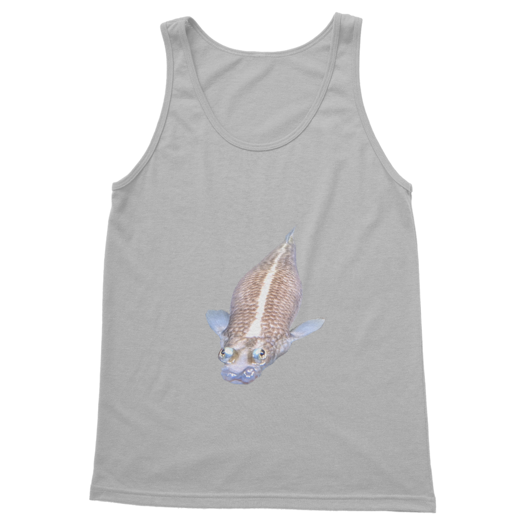 Koi Fish Classic Adult Vest Top featuring a stylish unisex design with comfortable straps and rib knit trim.