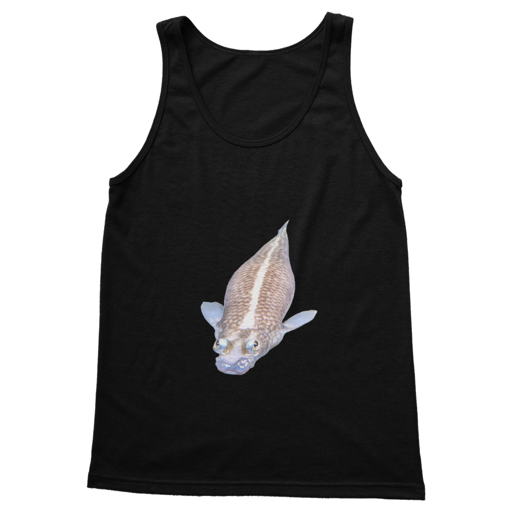 Koi Fish Classic Adult Vest Top featuring a stylish unisex design with comfortable straps and rib knit trim.