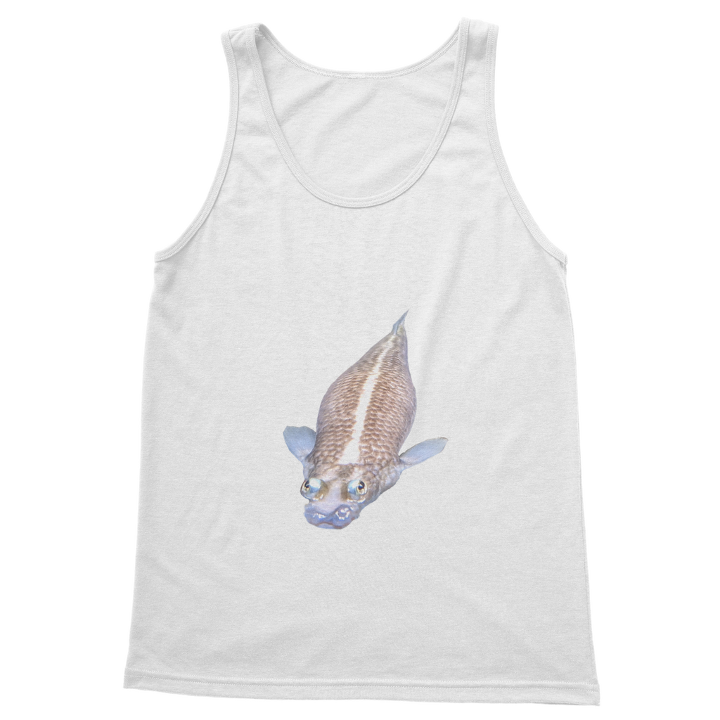 Koi Fish Classic Adult Vest Top featuring a stylish unisex design with comfortable straps and rib knit trim.