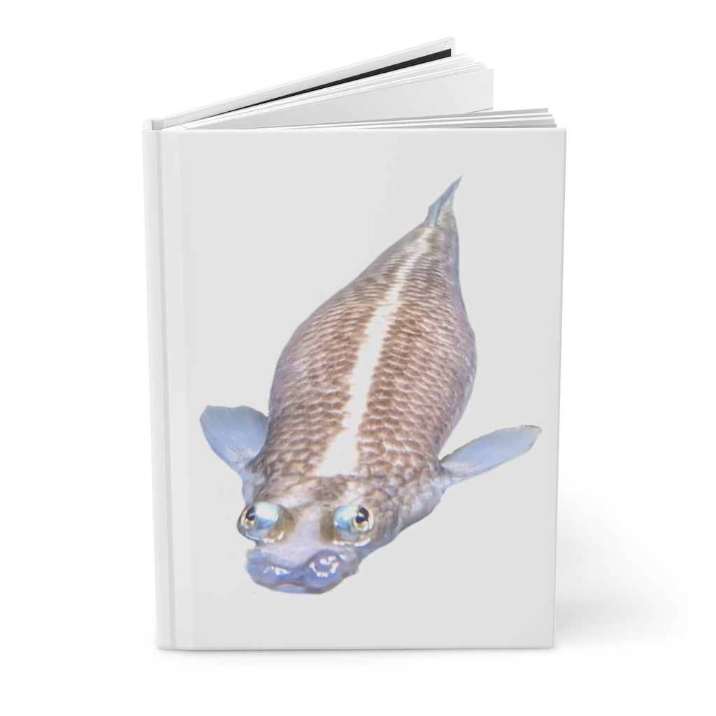 Koi Fish Hardcover Journal with matte finish, featuring customizable covers and lined pages, perfect for personal journaling.