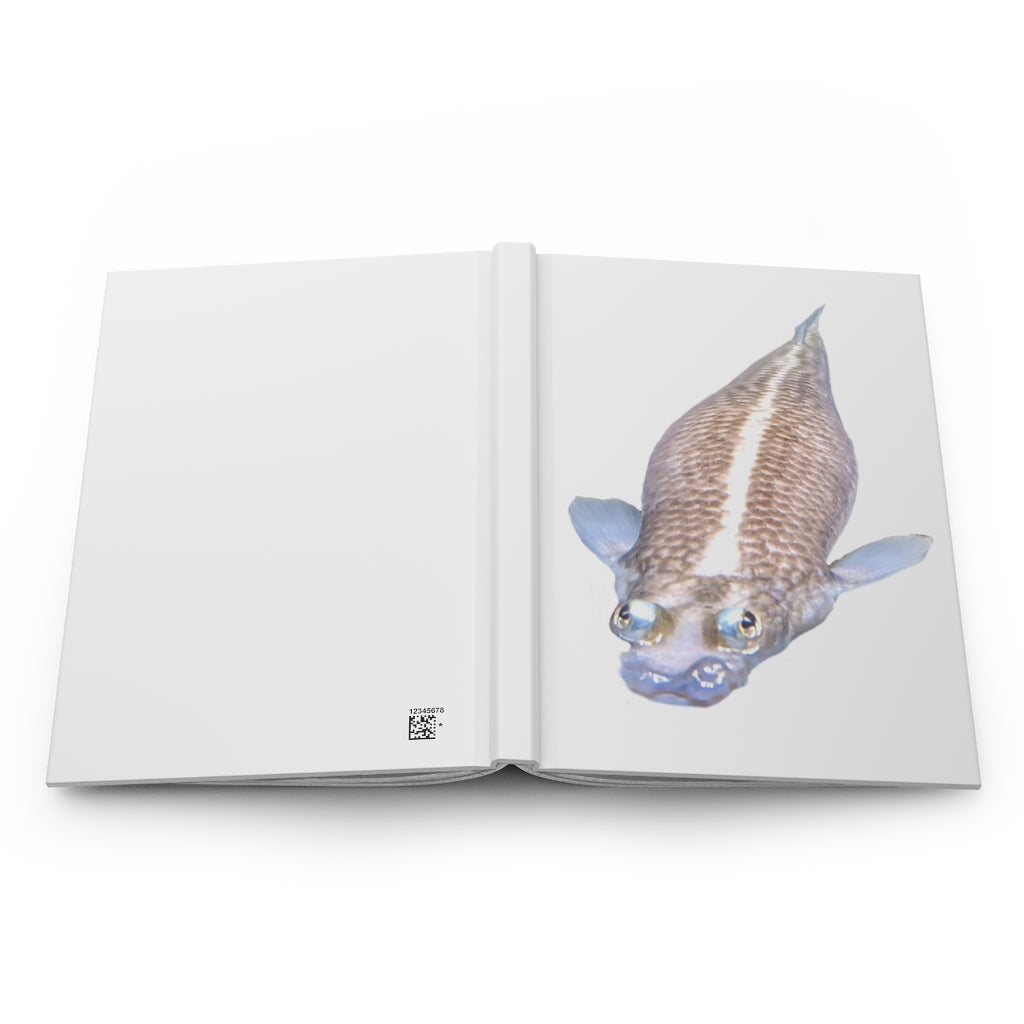 Koi Fish Hardcover Journal with matte finish, featuring customizable covers and lined pages, perfect for personal journaling.