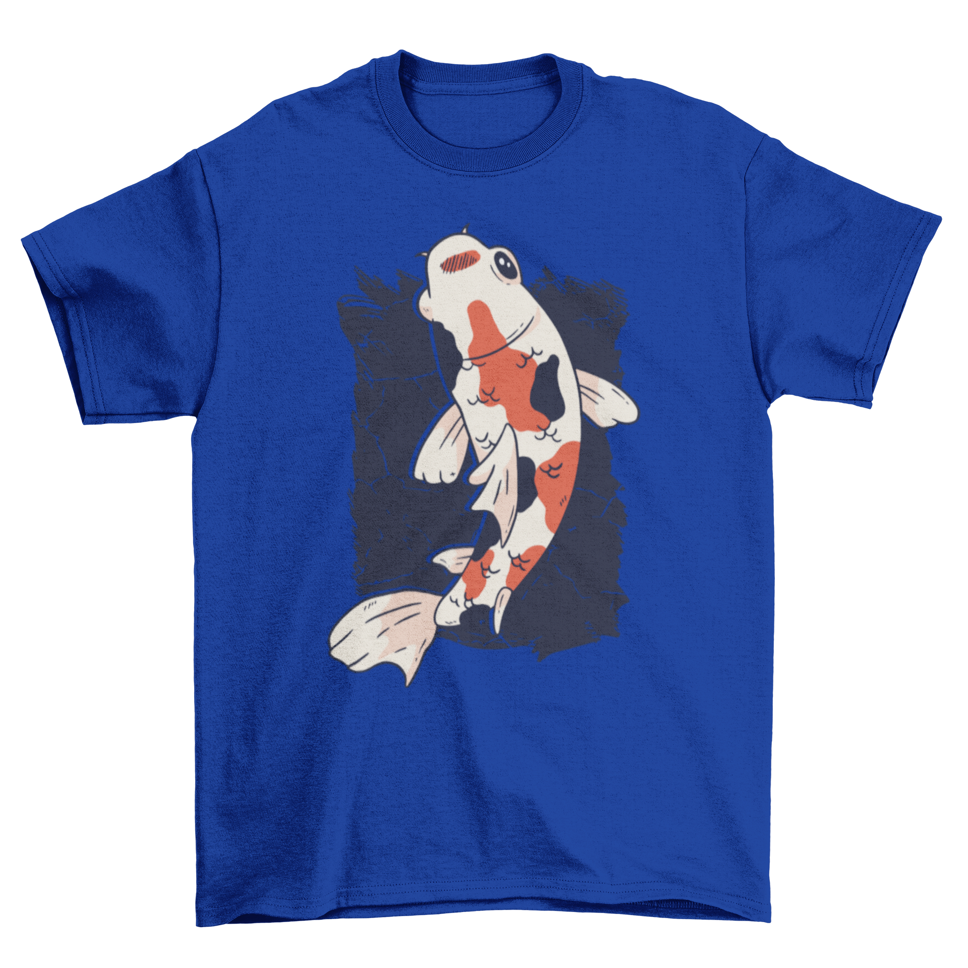 A stylish Koi Fish T-shirt featuring a simple illustration of a koi fish swimming, perfect for casual wear.