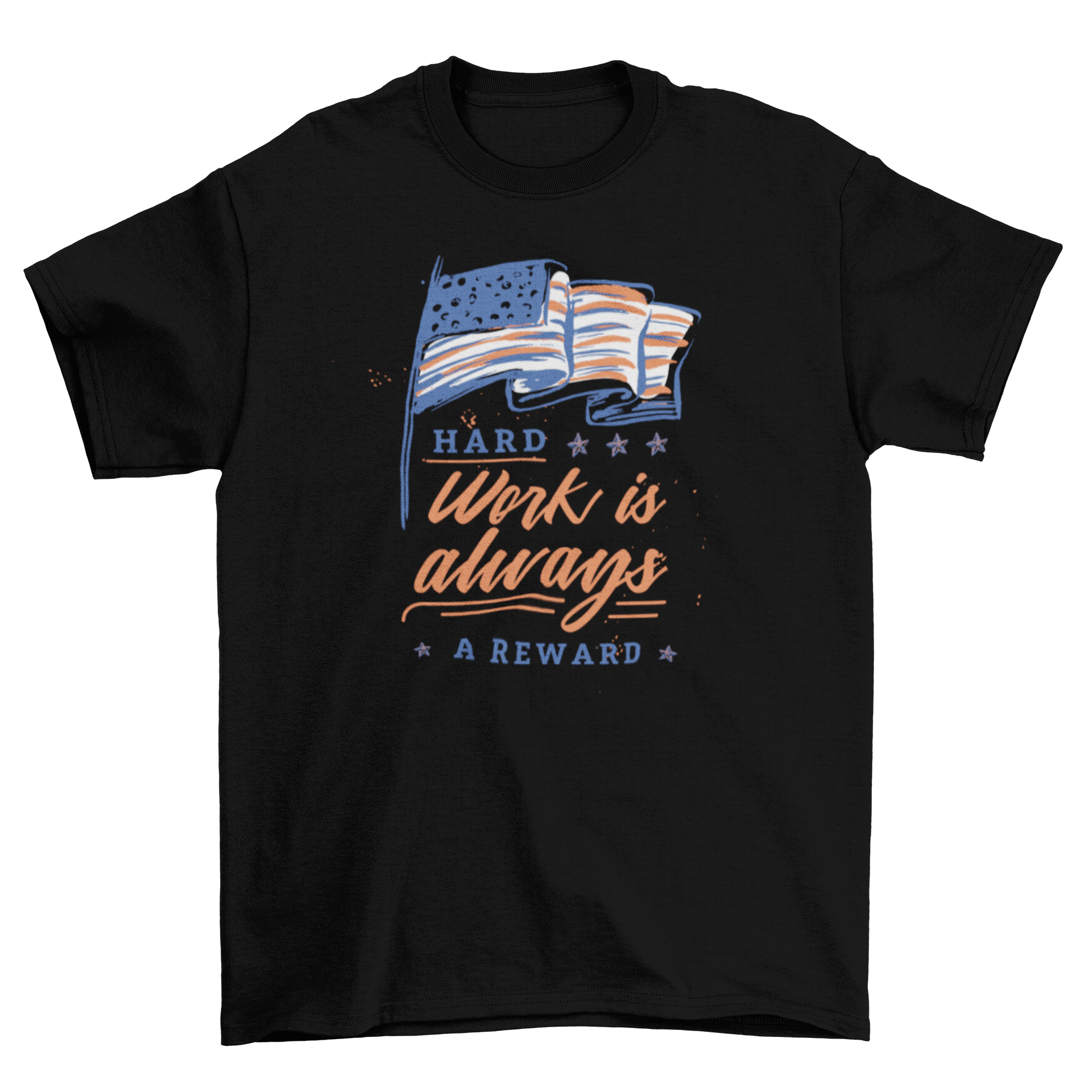 Labor Day t-shirt featuring the quote 'Hard work is always a reward' in bold lettering.