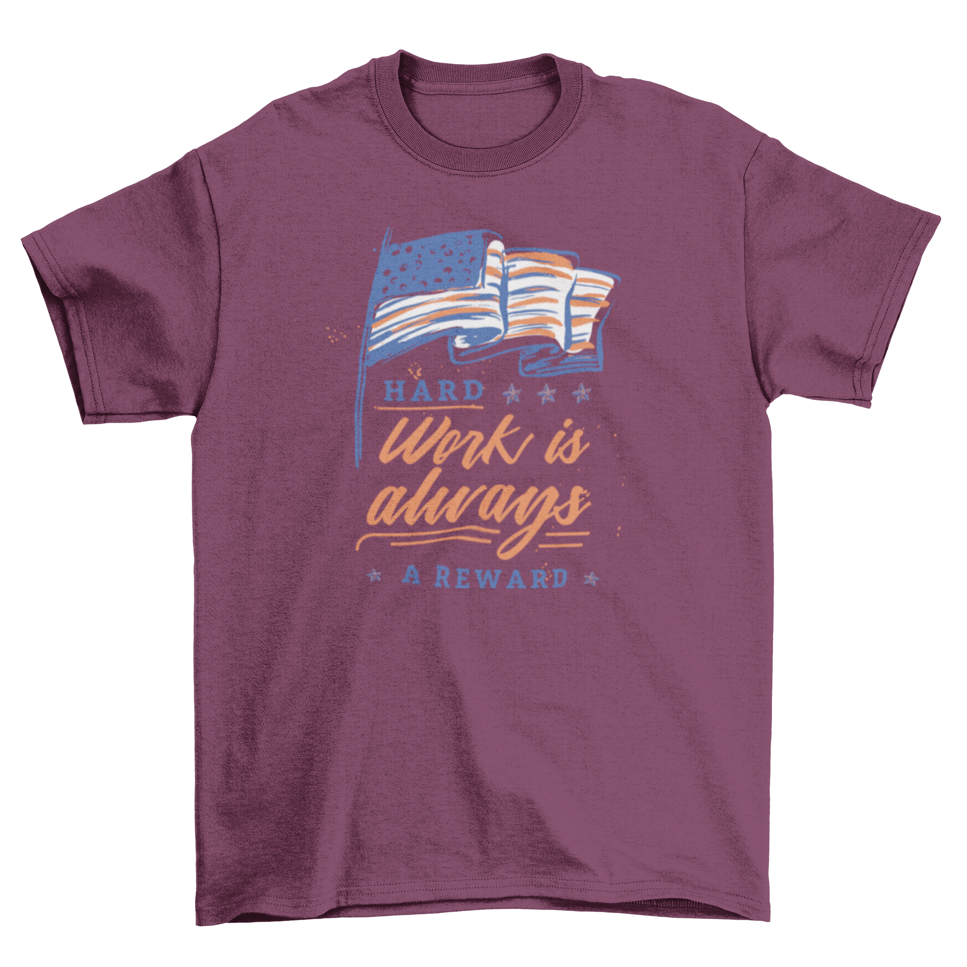 Labor Day t-shirt featuring the quote 'Hard work is always a reward' in bold lettering.