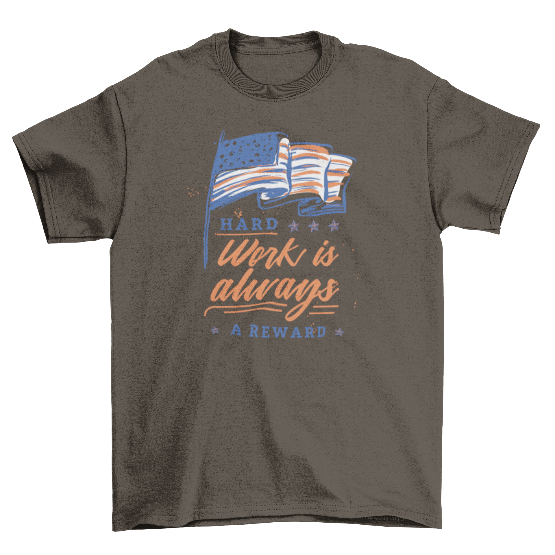 Labor Day t-shirt featuring the quote 'Hard work is always a reward' in bold lettering.