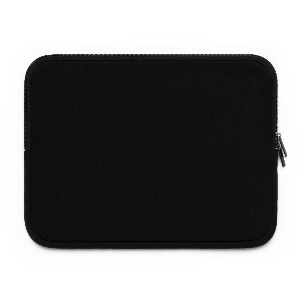 Personalized laptop sleeve featuring a customizable front and solid black back, designed for protection and style.