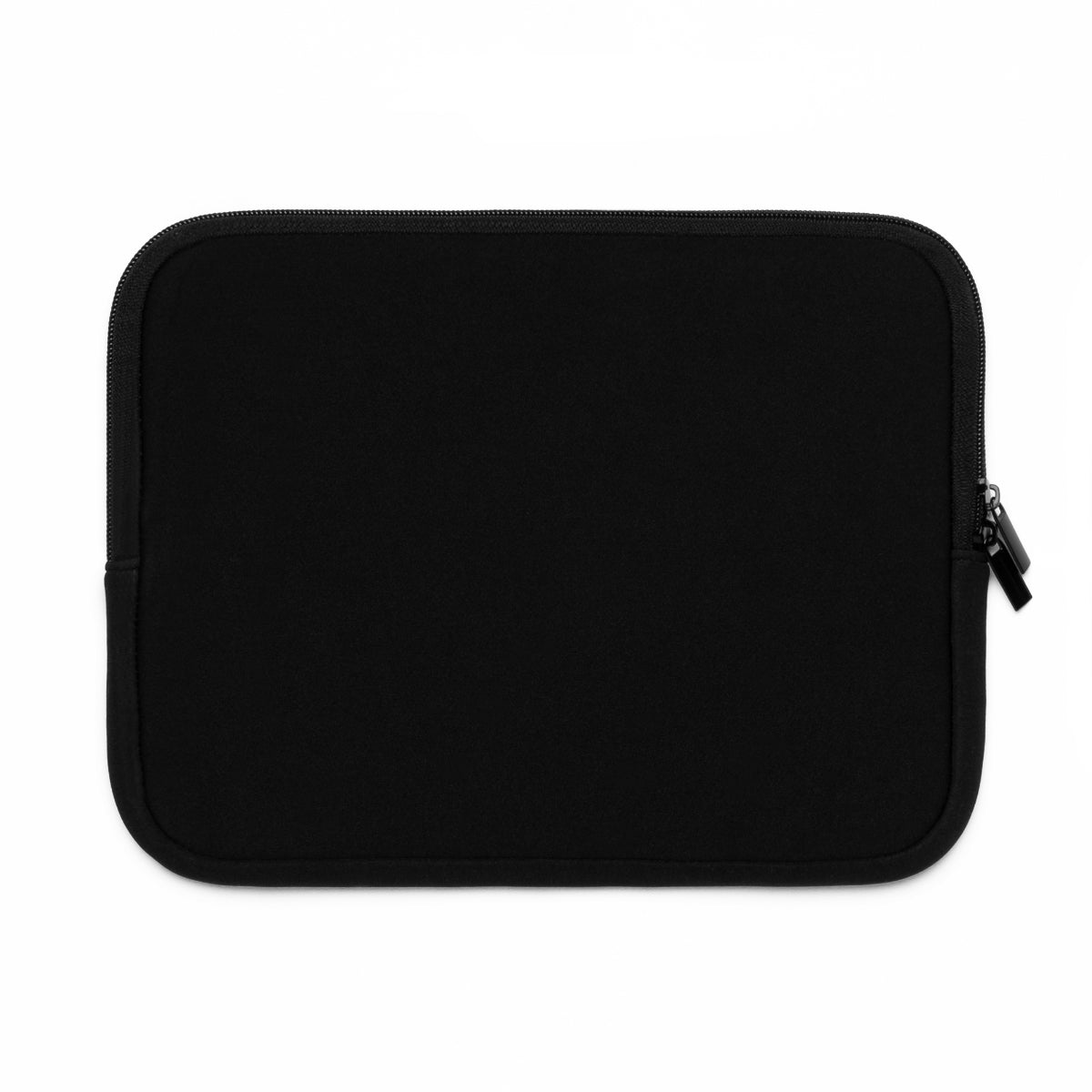 Personalized laptop sleeve featuring a customizable front and solid black back, designed for protection and style.