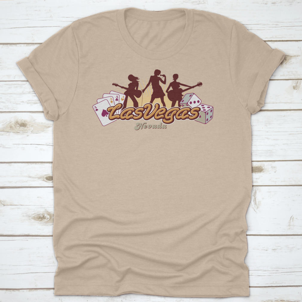 A stylish Las Vegas Casino Dancing T-Shirt featuring vibrant graphic design, made from 100% cotton for comfort.