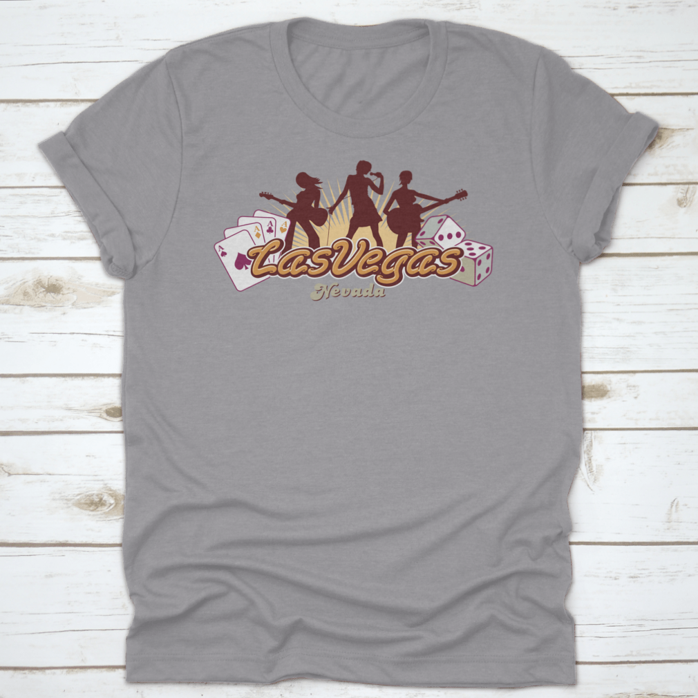 A stylish Las Vegas Casino Dancing T-Shirt featuring vibrant graphic design, made from 100% cotton for comfort.