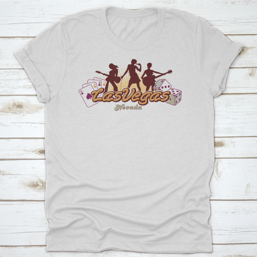 A stylish Las Vegas Casino Dancing T-Shirt featuring vibrant graphic design, made from 100% cotton for comfort.