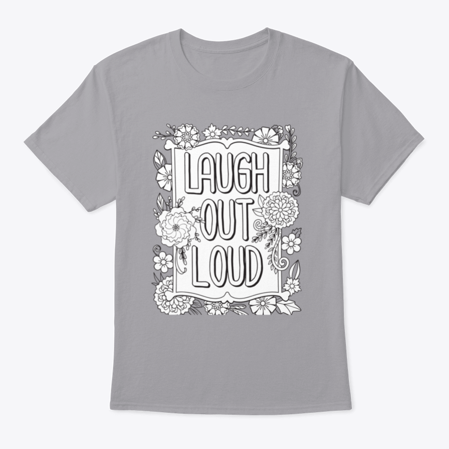 Laugh Out Loud Font with Flower Frame design, perfect for Valentine's Day gifts, showcasing vibrant colors and playful typography.