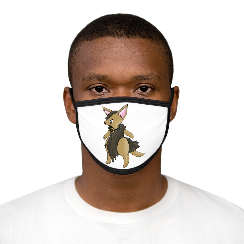 Layboy Mixed-Fabric Face Mask featuring a black outer edge and earloops, with a soft cotton interior.